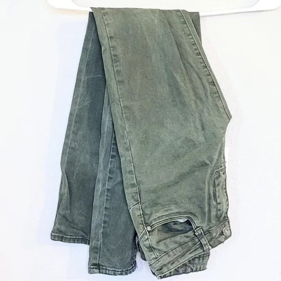 Olive Green Skinny Jeans - Picture 2 of 4